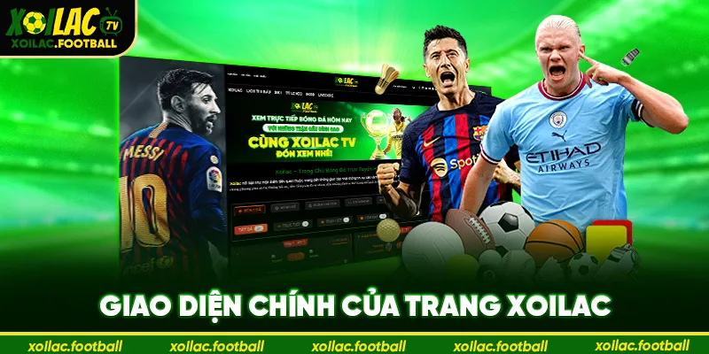 Giao diện chính của trang Xoilac